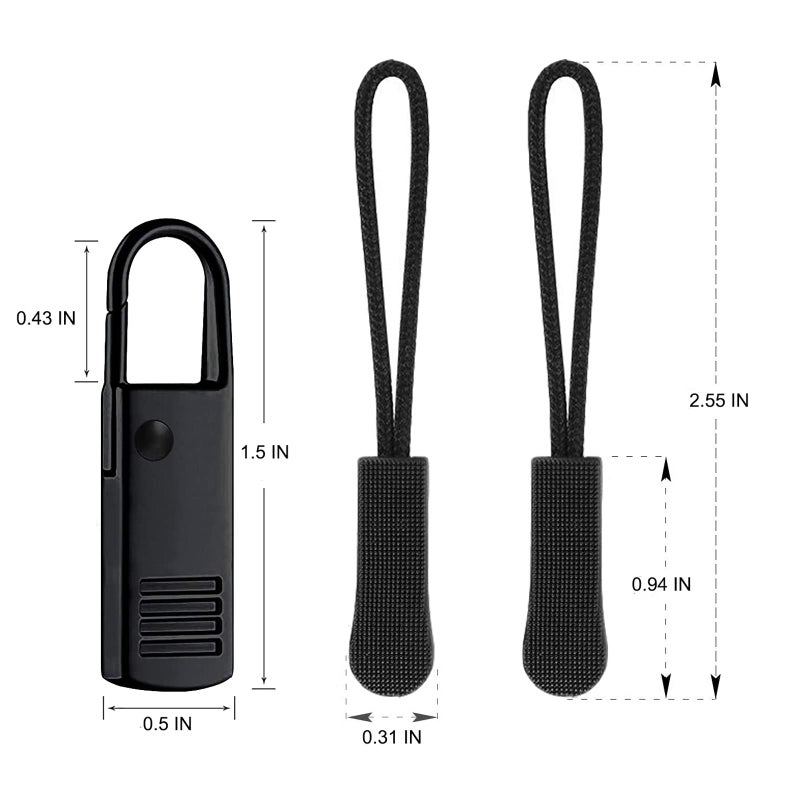 oxt Zipper Pulls  Zipper Pull Upgraded 8PCS  Zipper Pull Replacement Premium Zipper Tab Tags Cord Extension Fixer for Luggage  Backpacks  Jackets  Purses  Handbags - Image 2